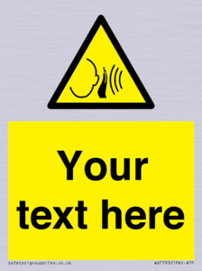 Custom warning sudden loud noise